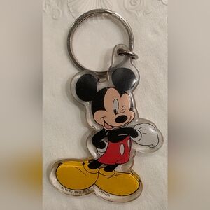 Disney Winking Mickey Mouse Keychain - Black, Red, and Yellow